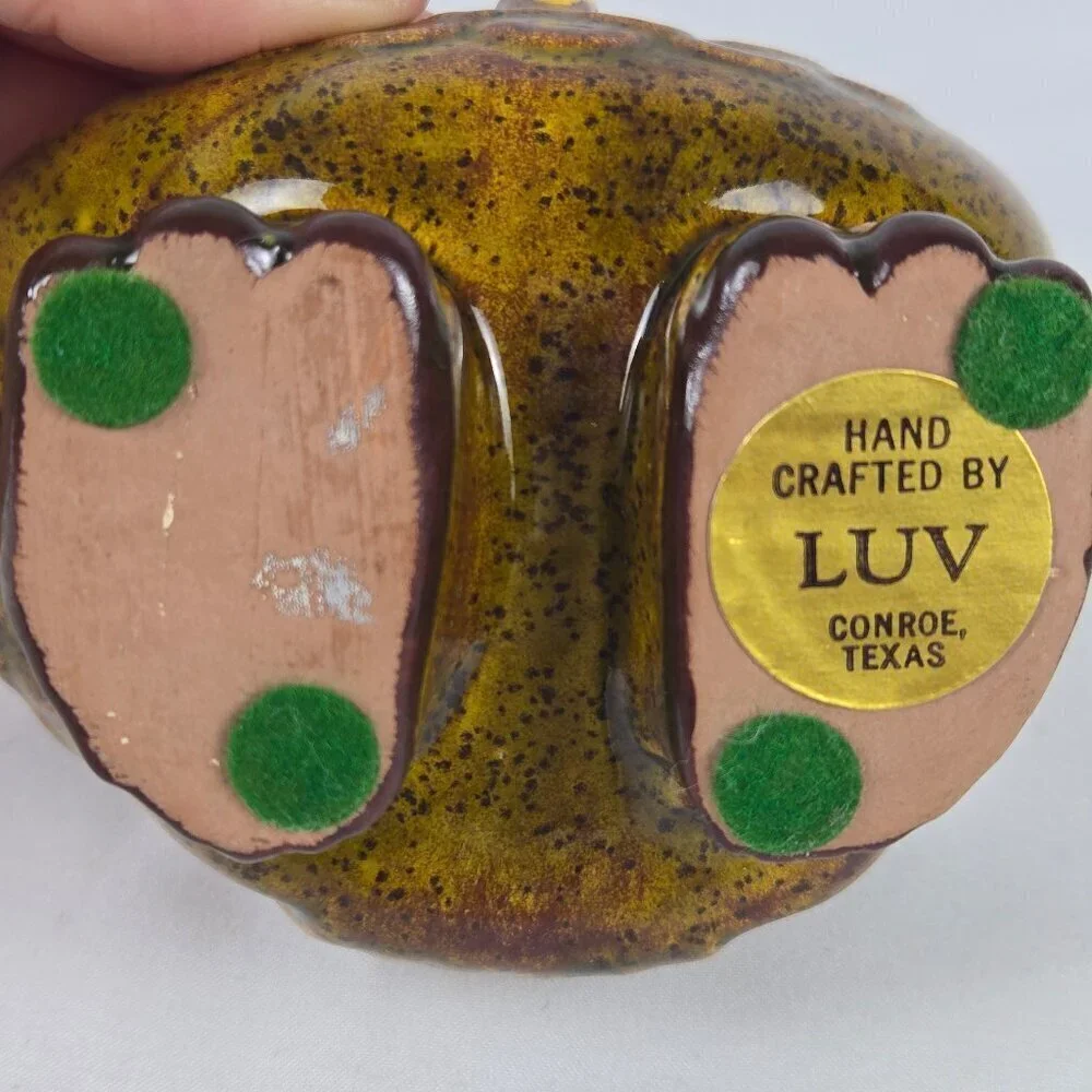 Ceramic Two Piece Owl Candle Holder Handmade by LUV Conroe Texas Decor